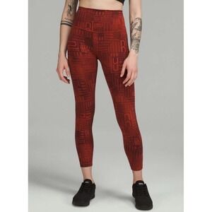 Lululemon Wunder Train High-Rise Tight Womens 4 Ombre Red Multi 25" Leggings
